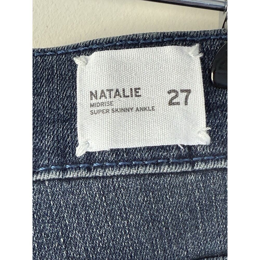 Hudson Womens Skinny Jeans Natalie Size 27 Blue Dark Wash Mid Rise 27x28 Great​​ - Picture 3 of 10